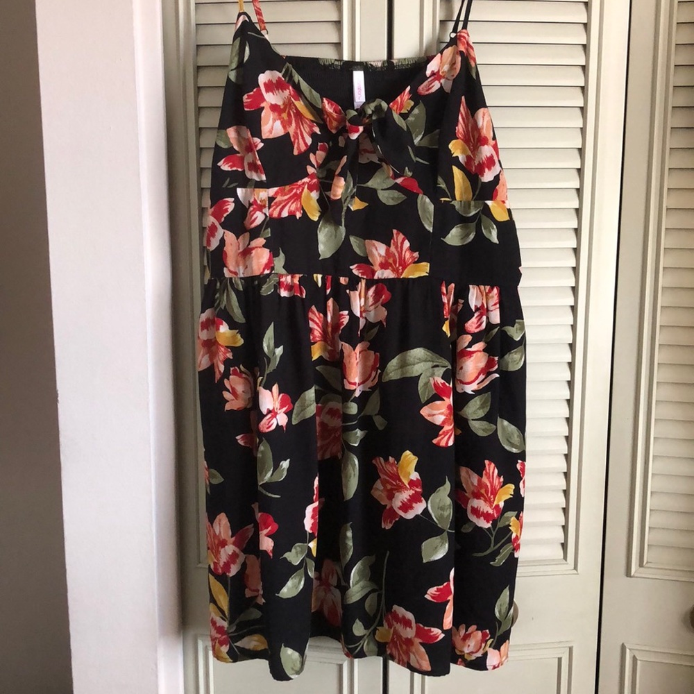 Floral mini dress (pockets)